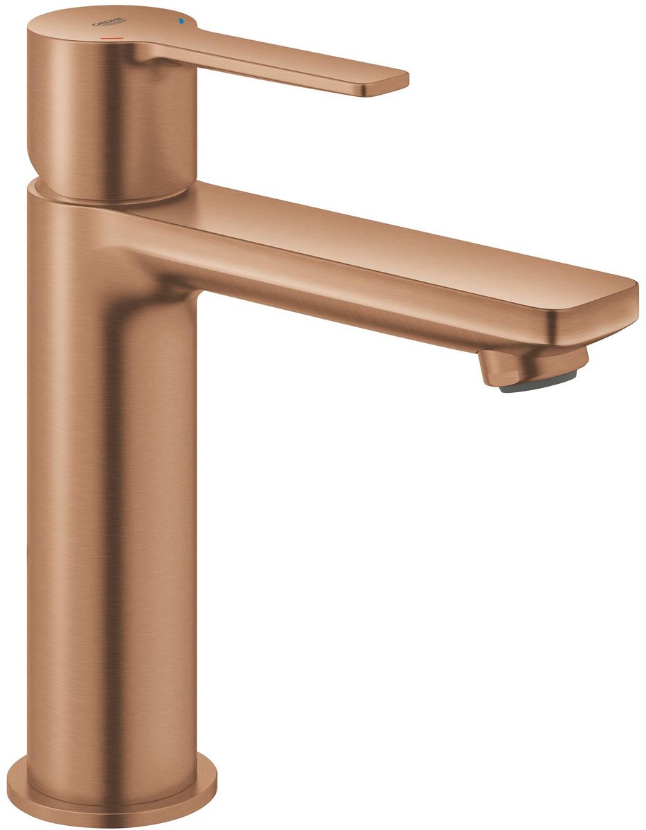 Grohe Lineare nouveau mitigeur de lavabo taille S – push-open – ecojoy – fastfixation plus – brossé chaud coucher de soleil