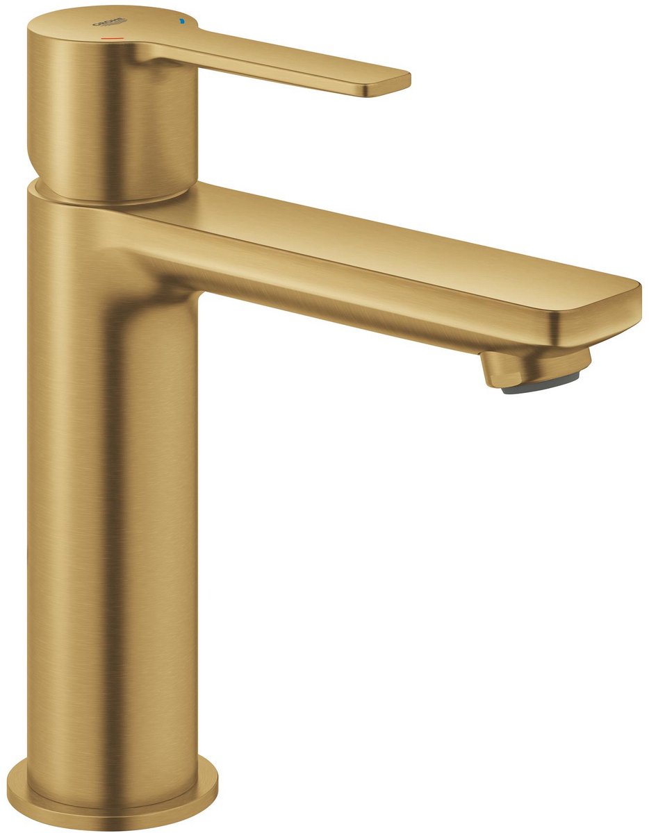 Grohe Lineare nouveau mitigeur de lavabo taille S – push-open – ecojoy – fastfixation plus – brossé cool Sunrise