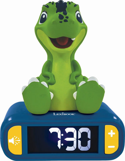 Réveil numérique Lexibook avec veilleuse dinosaure 3D et effets sonores