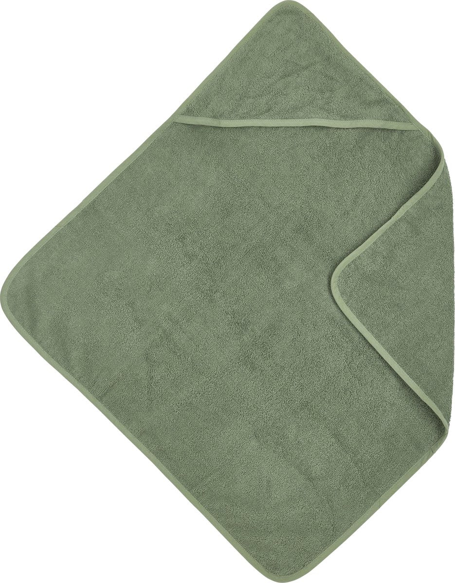 Cape de bain Meyco baby uni - tissu éponge - vert forêt - 75x75cm