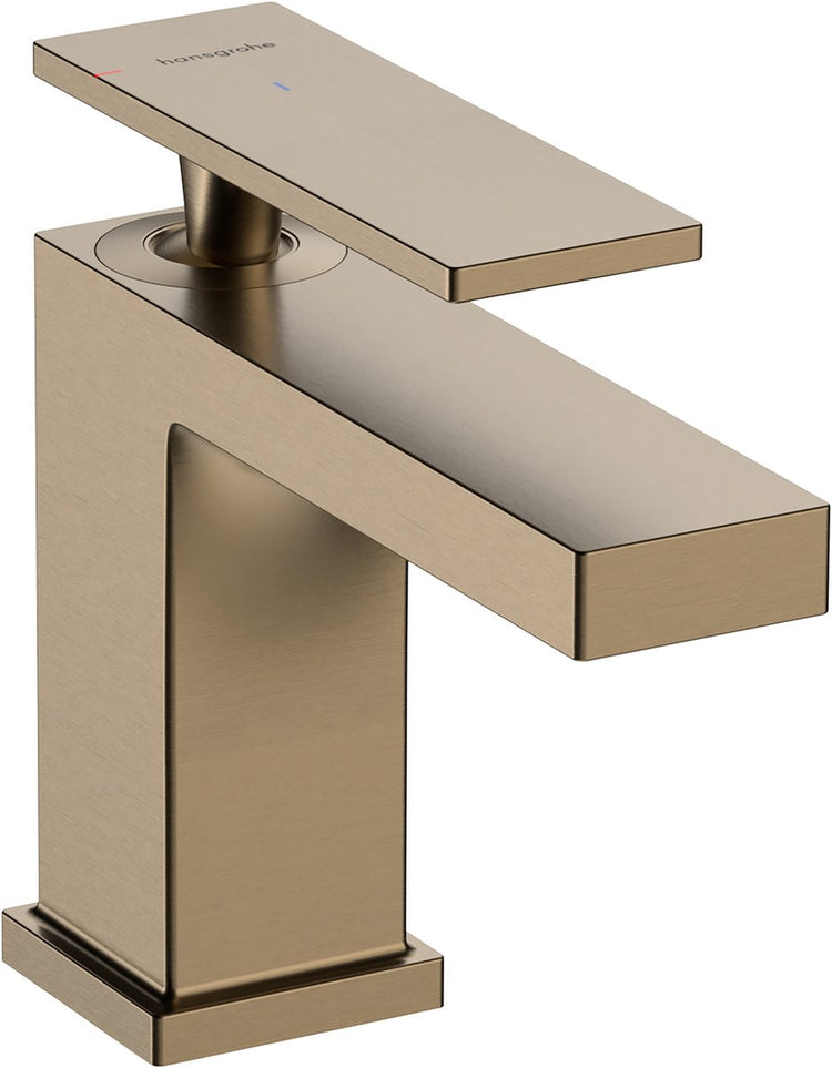 Hansgrohe tecturis e - mitigeur de lavabo - commande monocommande - démarrage à froid à économie d'énergie - avec garniture de vidage - taille 80 mm - bronze brossé