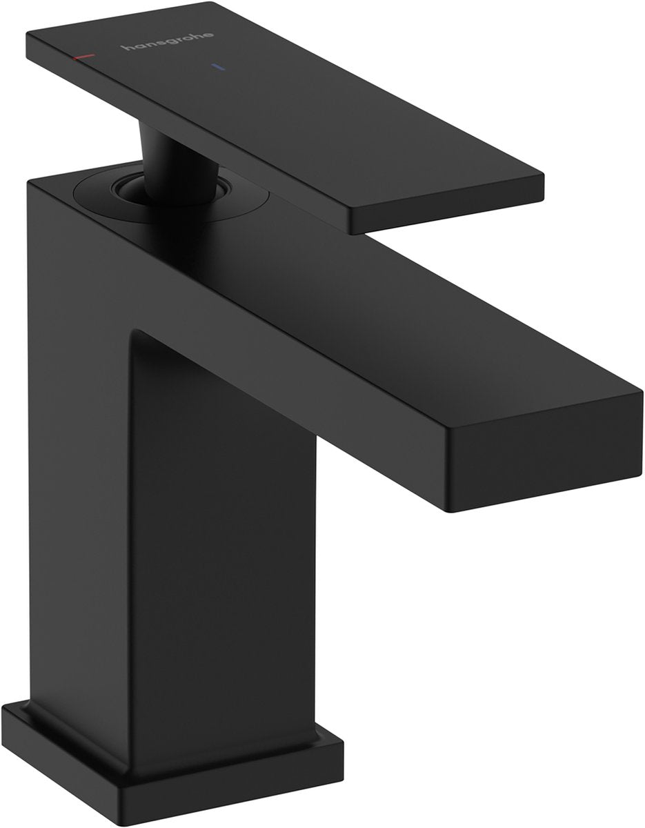 Hansgrohe tecturis e - robinet de lavabo - commande à levier unique - démarrage à froid, économie d'énergie - sans vidage - taille 80 mm - noir mat