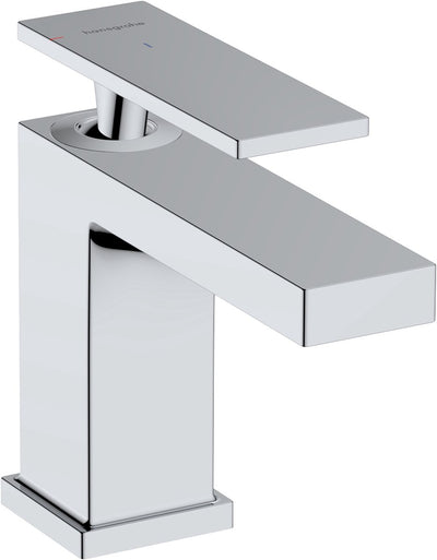 Hansgrohe tecturis e - robinet de lavabo - commande à levier unique - démarrage à froid à économie d'énergie - avec garniture de vidage - taille 80 mm - chrome