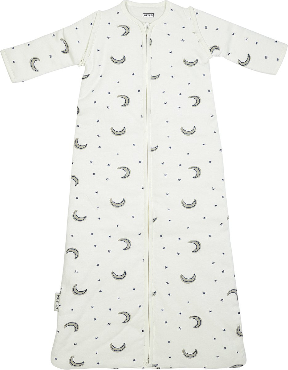 Meyco gigoteuse hiver lune - manches zippées - indigo - 110cm - gigoteuse d'hiver