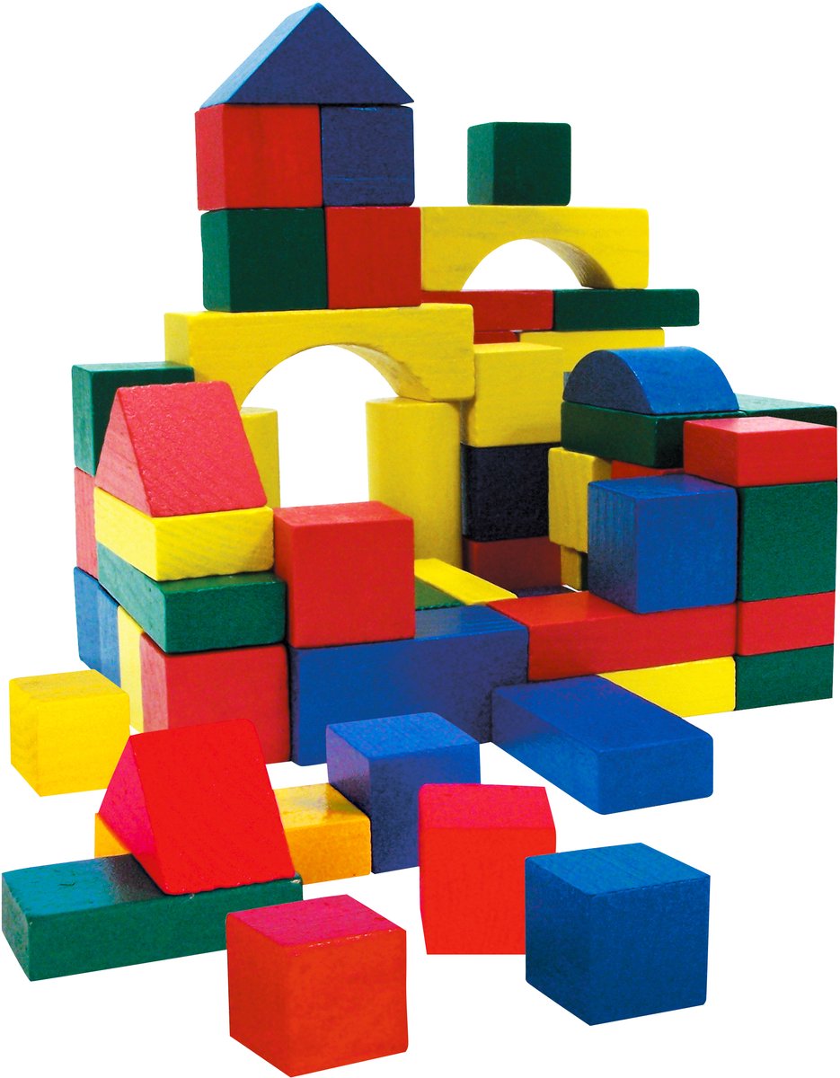 Blocs de jouets en bois pour marionnettes (75 pièces)