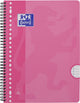 Bloc de cours pour école d'Oxford - a4+ - 23 trous - ligne - 80 feuilles - rose