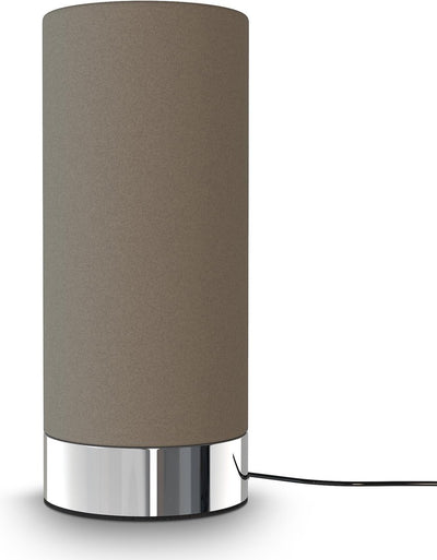 B.K.licht - lampe de table classique - dimmable avec touche - lampe de chevet taupe - pour chambre - raccord E14 - h.: 24,5cm