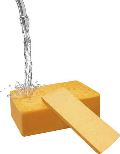 Éponge pop-up en cellulose écologique Valma - 100% naturellement biodégradable - disque plat très fin aux dimensions minimales - s'étend sous le robinet jusqu'à 16x10x4 cm - haut pouvoir absorbant