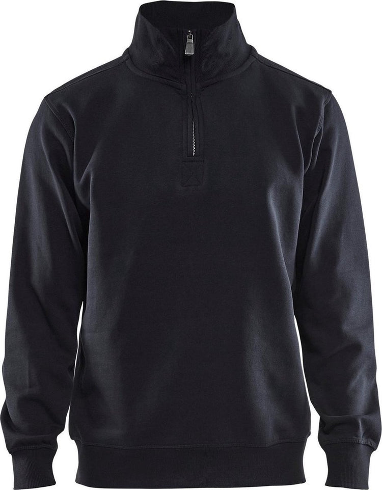 Brandless sans marque blaklader sweat jersey 1 2 fermeture éclair 3365-1048 - noir - xxxl