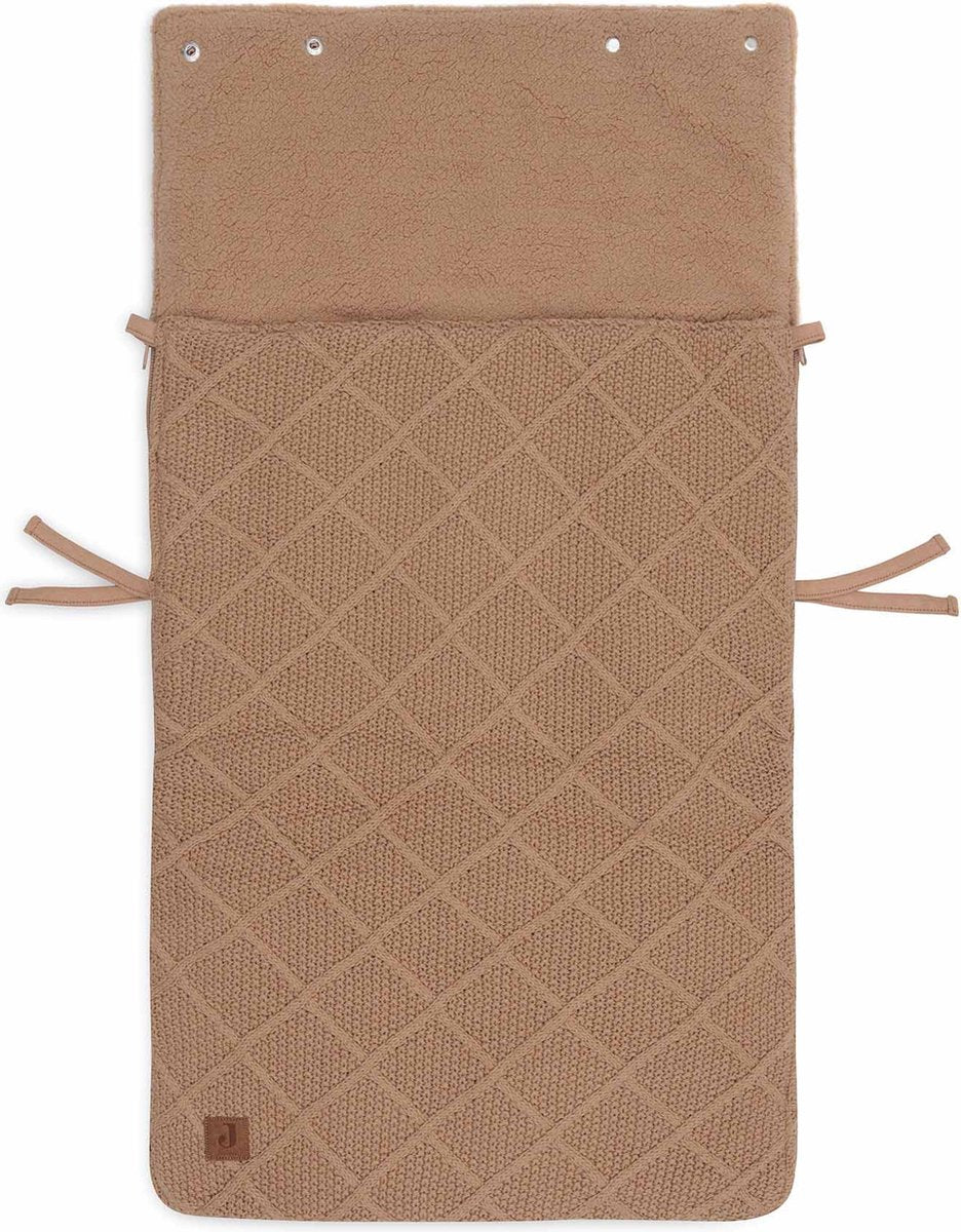 Jollein - chancelière bébé groupe 0+ 3 5 points - biscuit tricoté à carreaux