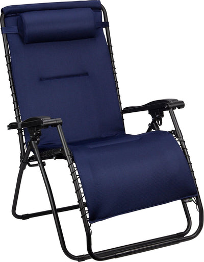 Chaise de camping Abbey camp - chaise de jardin - doublée en maille 3D - bleu marine