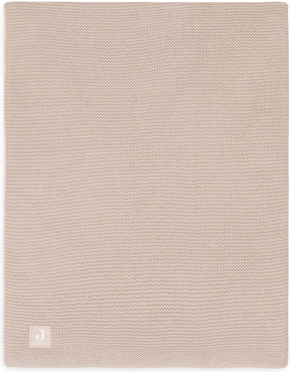 Jollein - couverture de berceau 75x100cm - couverture de berceau, couverture de berceau, couverture de bébé - tricot basique - tricot basique - rose sauvage