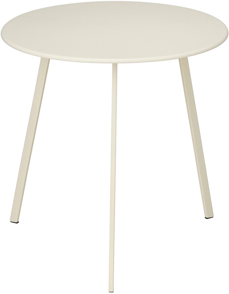 Mica decorations table d'appoint seatle ronde pour l'extérieur - table basse - table basse d'extérieur - également comme table à plantes ou support à plantes - métal - 38 x 61 cm - crème