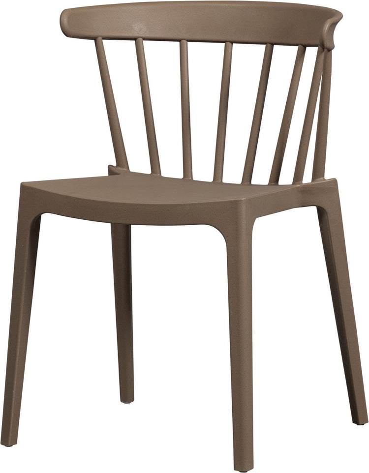 Woood bliss chaise de salle à manger chaise de jardin - fibre végétale - marron - 75x52x53