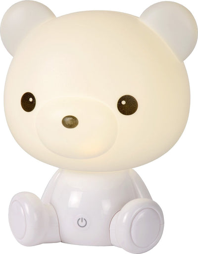 Lucide dodo ours - lampe de table chambre d'enfant - led 3 stepdim - 1x3w 4000k - blanc