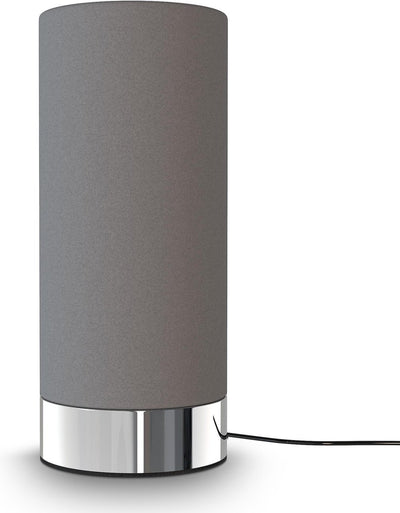 B.k.licht - lampe de table classique - dimmable - touch - lampe de chevet grise - culot E14 - h.:24,5cm