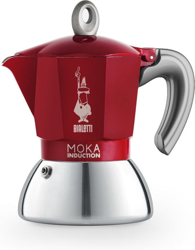 Percolateur Bialetti moka induction rouge – 2 tasses – 90 ml – convient pour induction