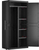 Armoire de rangement Keter Detroit XL - 2 portes - 4 étagères dont 2 réglables - L 89 x P 54 x H 182 cm - noir