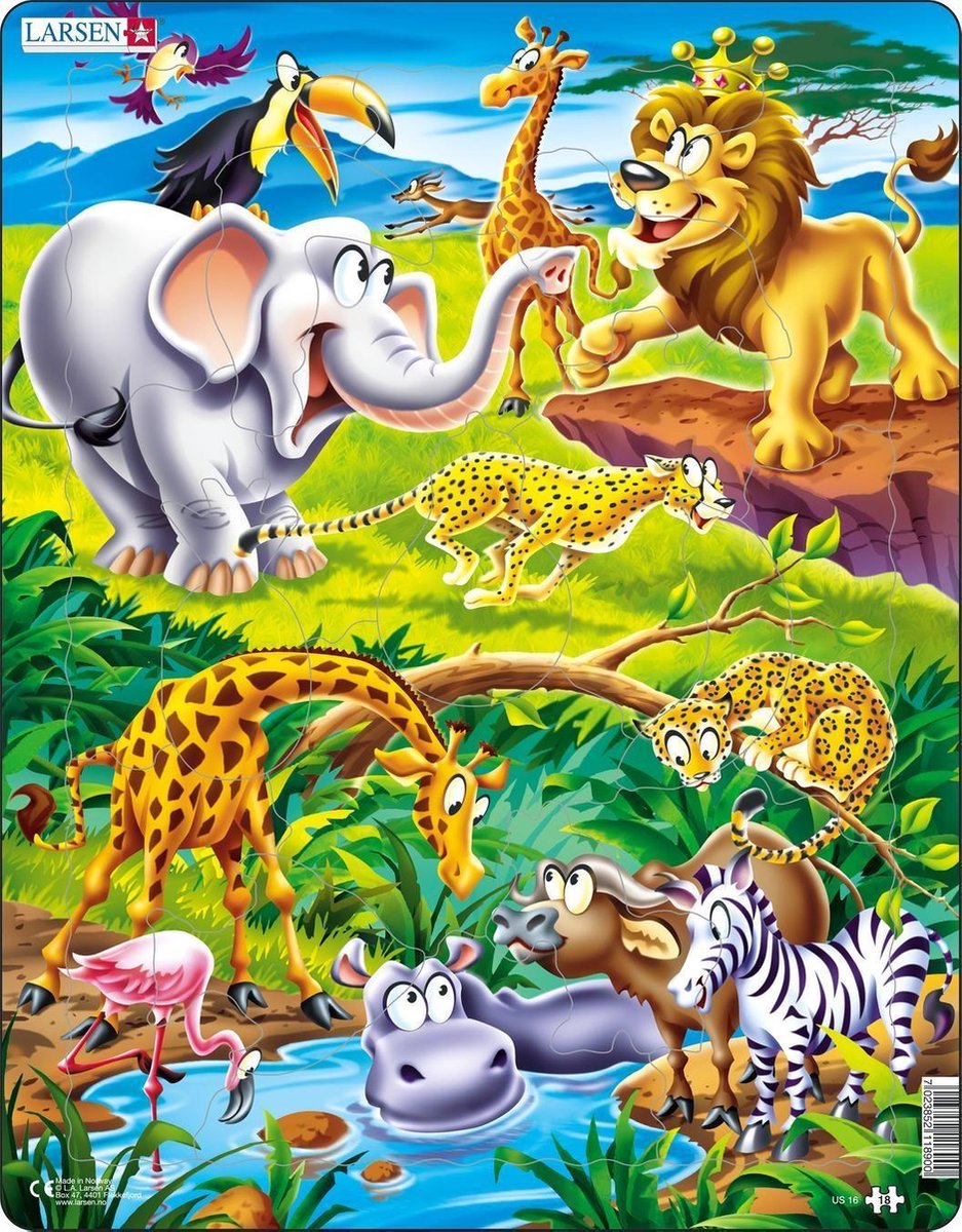 Selecta Larsen Pluzzle Animaux - Sur Safari, 18e.