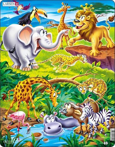 Selecta Larsen Pluzzle Animaux - Sur Safari, 18e.