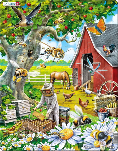 Selecta Larsen Pluzzle Animaux - L'apiculteur aux abeilles, 53e.