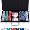 Set de poker dans un coffret en argent - 300 jetons
