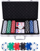 Set de poker dans un coffret en argent - 300 jetons