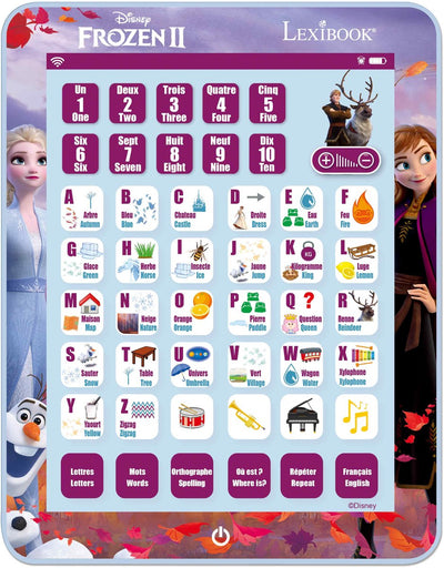 Lexibook tablette éducative bilingue la reine des neiges en français et en anglais