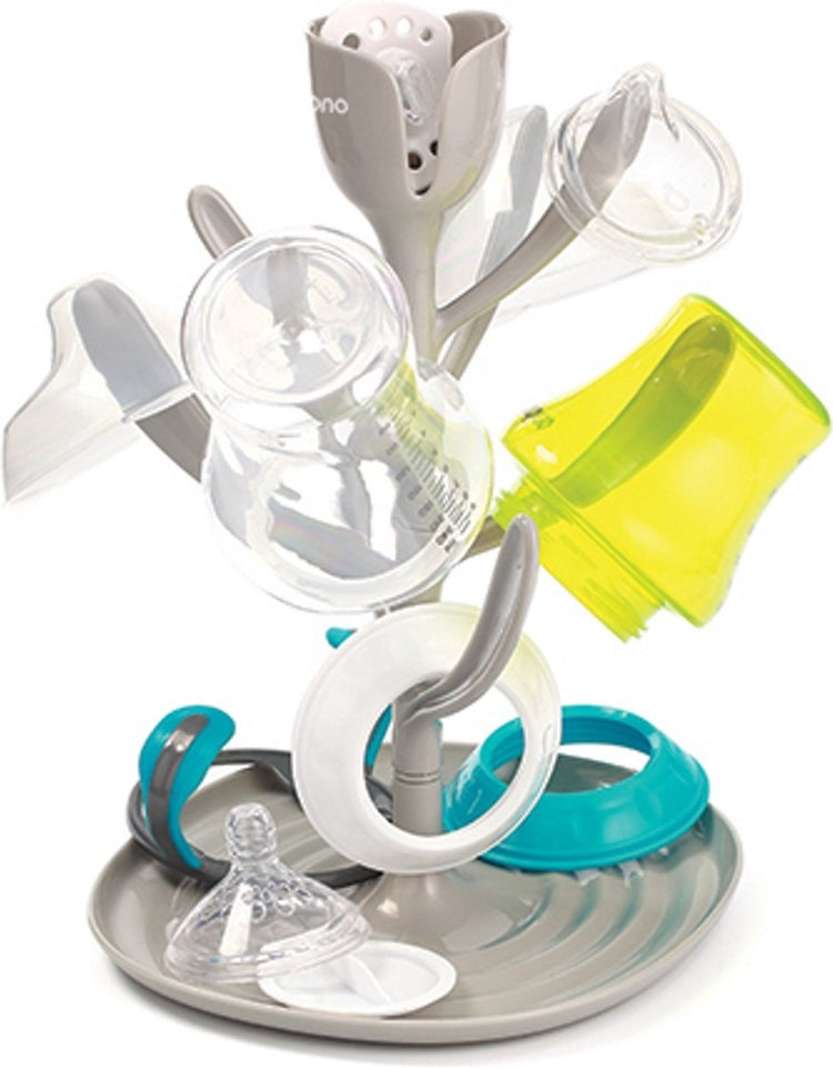 Babyono baby ono tulipe sèche-biberons - égouttoir pour biberons et tétines - sans BPA - gris