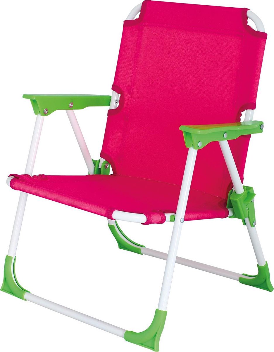chaise de camping Nicky junior 46 cm polyester acier rose
