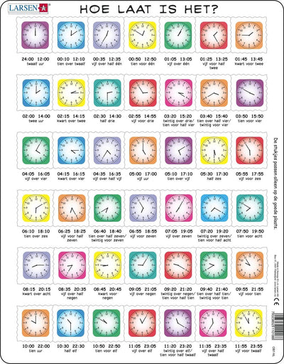 Selecta Larsen Play Puzzle Apprenez à regarder - à quelle heure est-il, 42e.