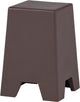 Woood table d'appoint haute zina - ciment - marron - 51x36x36