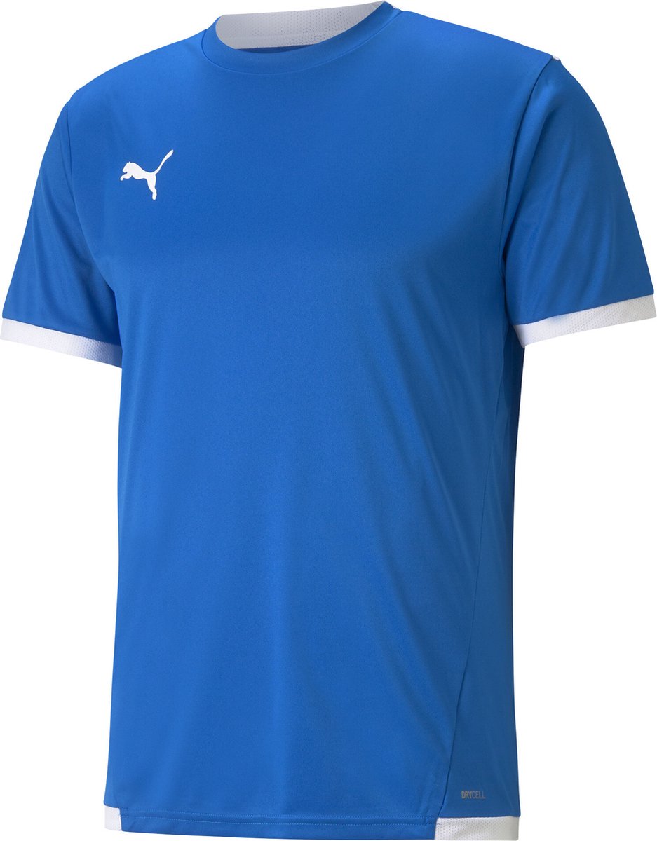Maillot de sport Puma teamliga jersey pour homme - limonade bleu électrique - blanc