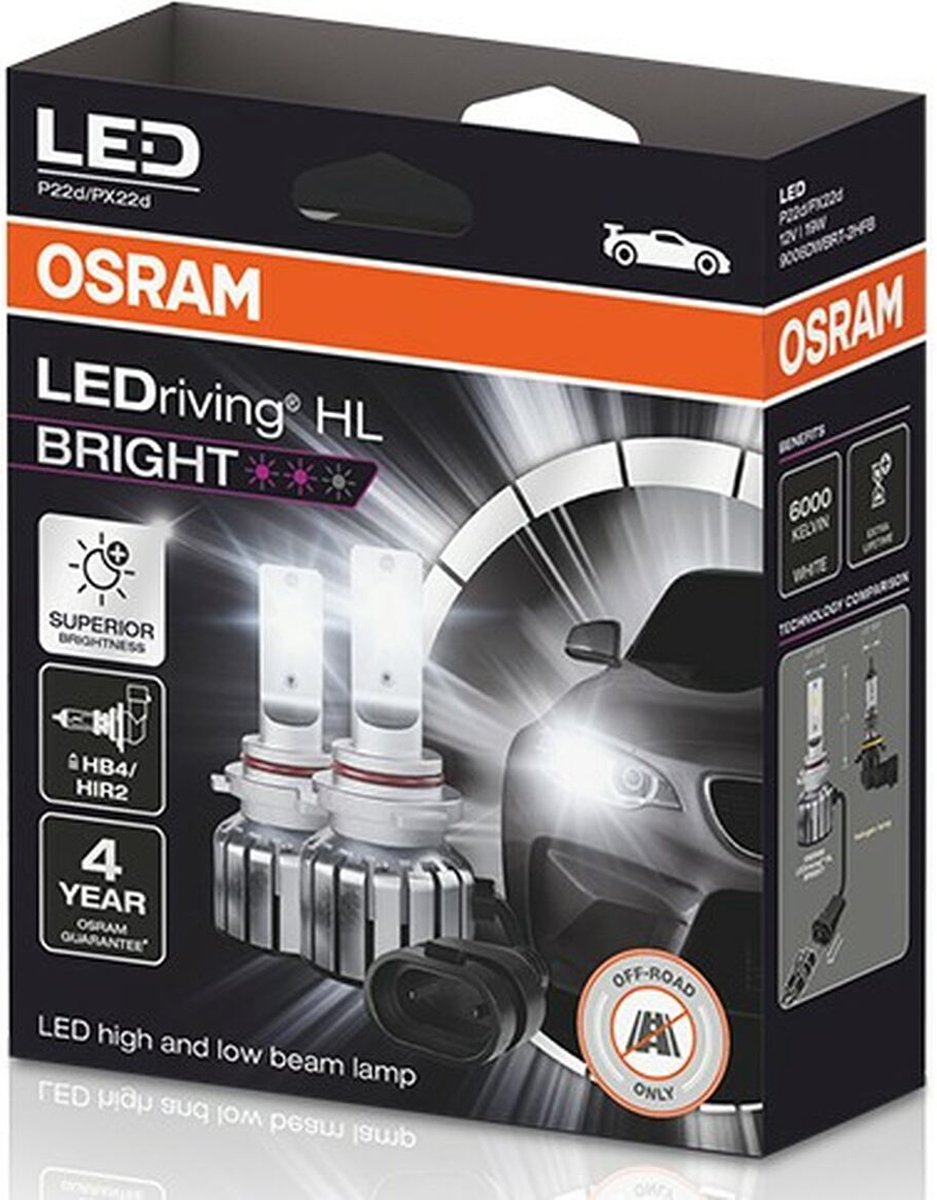 Osram ledriver hl bright hb4 hir2 ensemble 9006dwbrt-2hfb