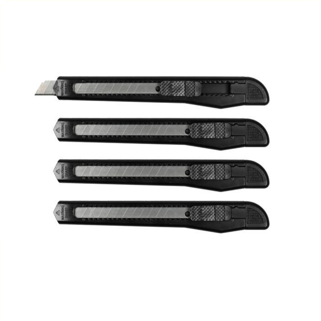 Break -off Knives Set 9 mm, 4 pièces