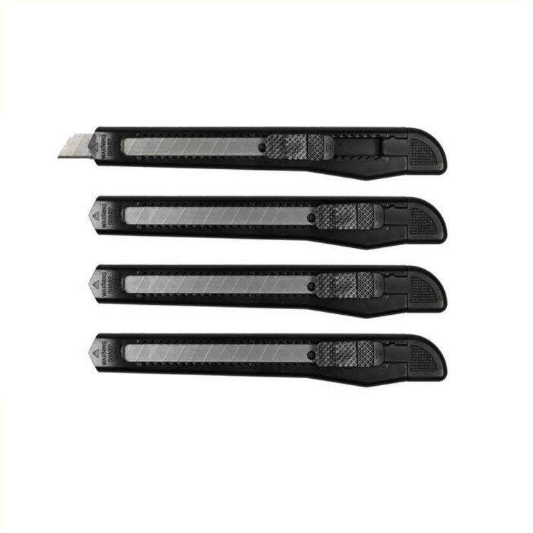 Break -off Knives Set 9 mm, 4 pièces