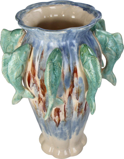 Vase collection HD poisson faïence 26,7x26,7x40cm
