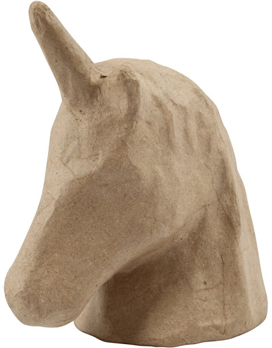 Tête de licorne papier-mâché
