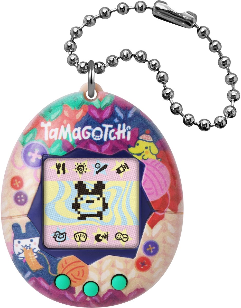 Bandai – Tamagotchi Original – Tama Sewing – Animal Numérique Interactif avec Écran LCD en Français, 3 Boutons