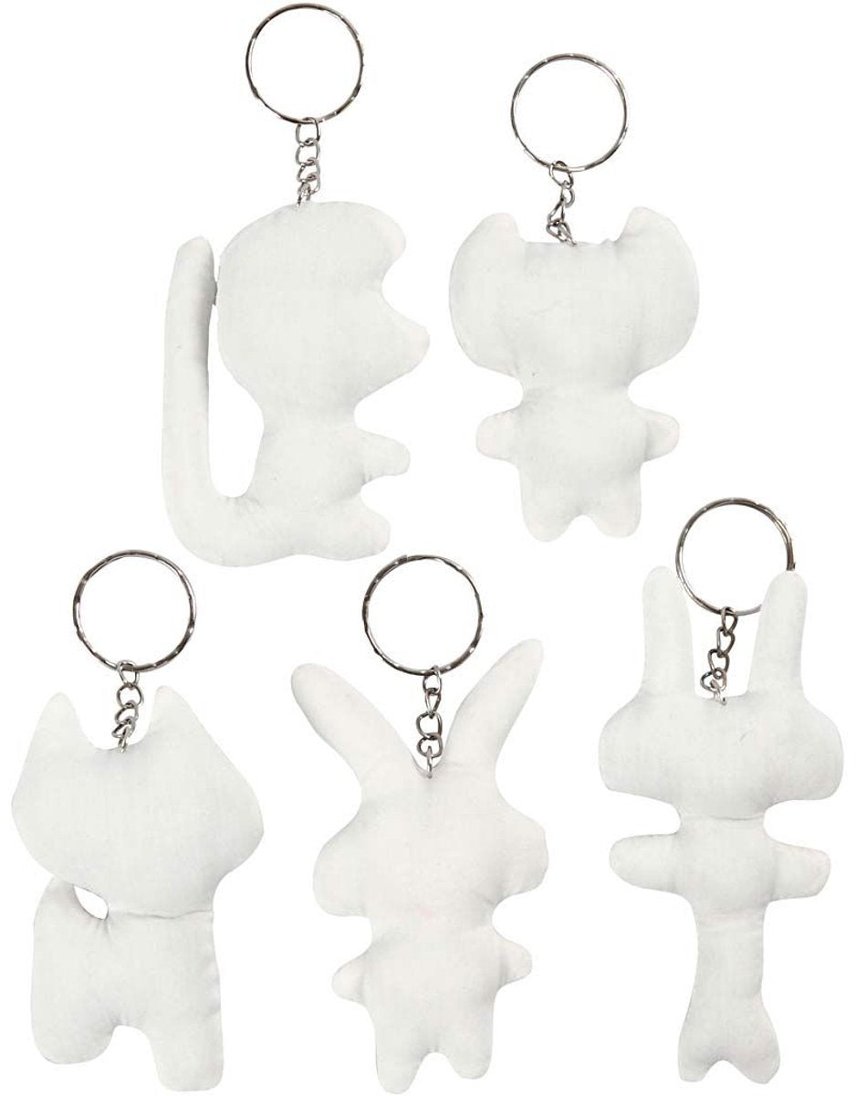 Creativ Company Fabric Animals Key Ring, 5e.