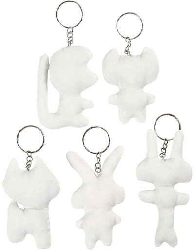 Creativ Company Fabric Animals Key Ring, 5e.