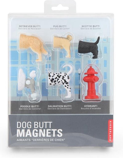 Kikkerland dog derrières magnets - aimants pour réfrigérateur - ensemble de 6 pièces