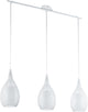 Eglo razoni - suspension - 3 lumières - longueur 990mm. - blanc