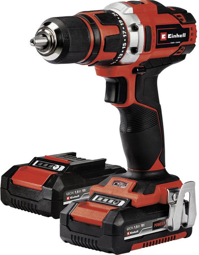 Kit perceuse/visseuse sans fil Einhell te-cd 18 40-1 li - power x-change - 18 v li-ion - 40 nm - 0-400 0-1 500 tr/min - incl. 2x batterie 1,5 Ah, chargeur et mallette de transport