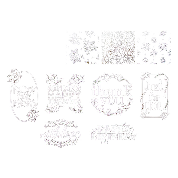 Craft Perfect par Tonic Studios Craft Perfect • Cartes vierges en aluminium, ensemble floral délicat