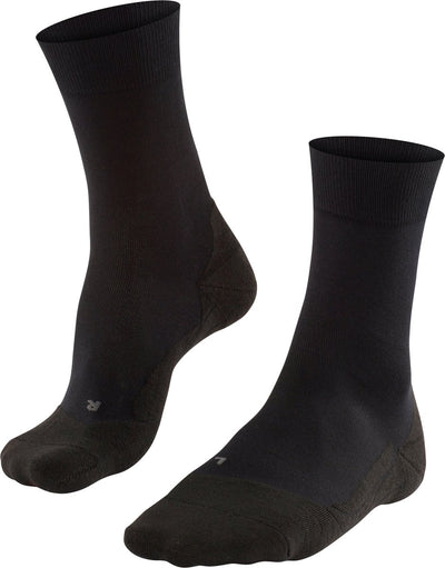 Falke go2 chaussettes de golf en coton anti-ampoules en matériau fonctionnel hommes noir - taille 44-45