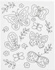 Creativ company toile de peinture avec impression, papillons, d: 1,6 cm, taille 24x30 cm, 360 g, 1 pièce