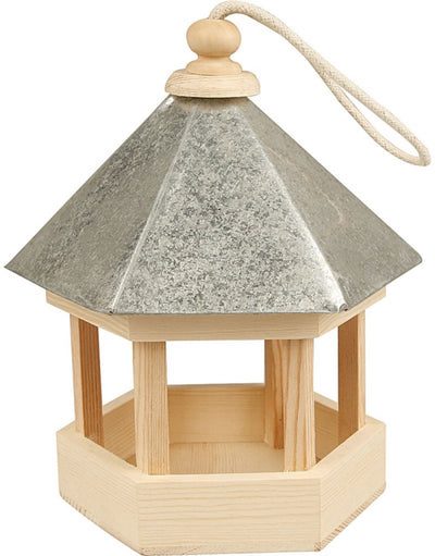 Mangeoire à oiseaux Creativ company avec toit en zinc, dimensions 22x18x16,5 cm, 1 pièce