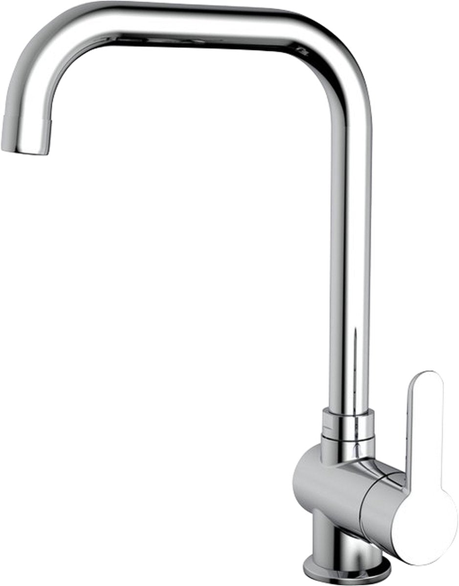Robinet de cuisine Plieger Voda - 1 trou - bec haut - chrome