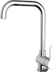 Robinet de cuisine Plieger Voda - 1 trou - bec haut - chrome